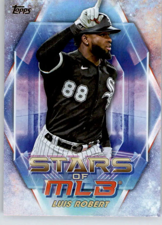 Topps Stars of the MLB Luis Robert Chicago White Sox baseball card in black uniform