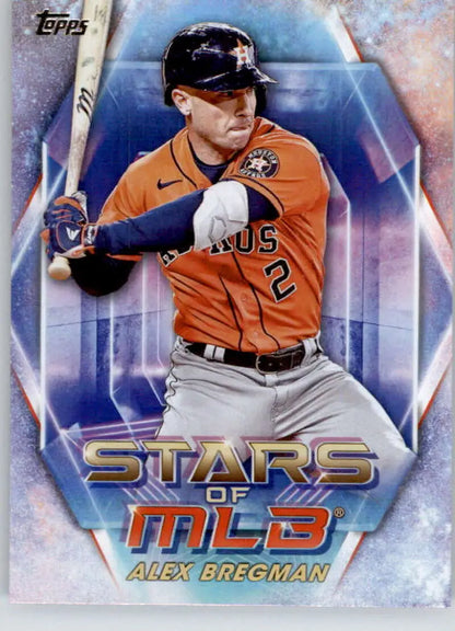 Topps Stars of MLB card featuring Alex Bregman in Houston Astros orange jersey