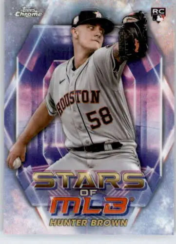 Hunter Brown baseball card from 2023 Topps Update Series Stars with original gloss