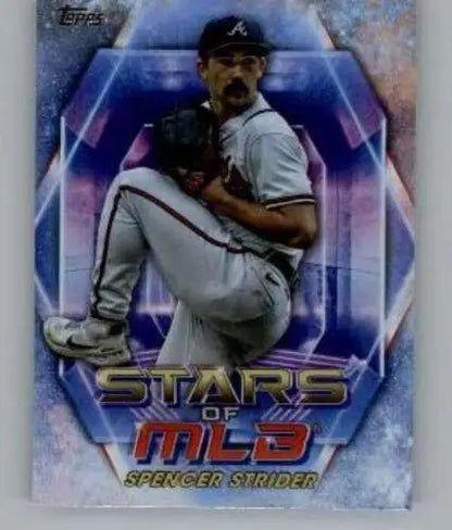 Spencer Strider baseball card from 2023 Topps Update Series Stars of MLB, original gloss