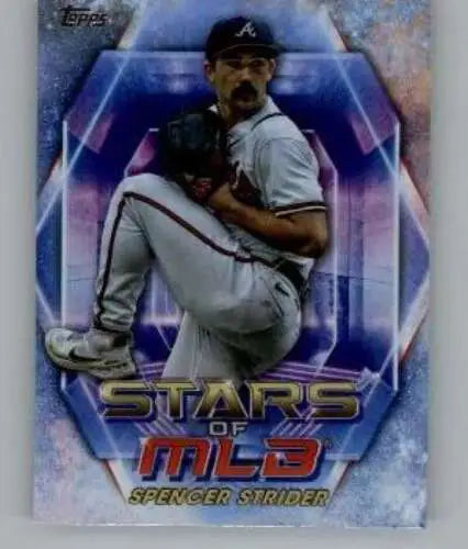 Spencer Strider baseball card from 2023 Topps Update Series Stars of MLB, original gloss