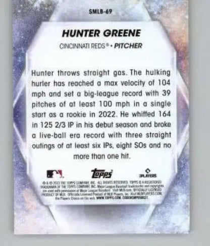 Hunter Greene baseball card from 2023 Topps Update Series Stars of MLB, original gloss