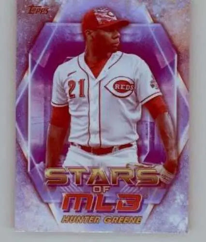 Hunter Greene baseball card from 2023 Topps Update Series Stars of MLB, original gloss