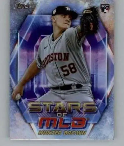 Hunter Brown baseball card from 2023 Topps Update Series Stars of MLB with original gloss