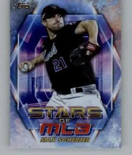 Max Scherzer baseball card from 2023 Topps Update Series Stars of MLB, NM-MT condition