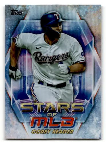 Corey Seager baseball card from 2023 Topps Update Series Stars of MLB with original gloss