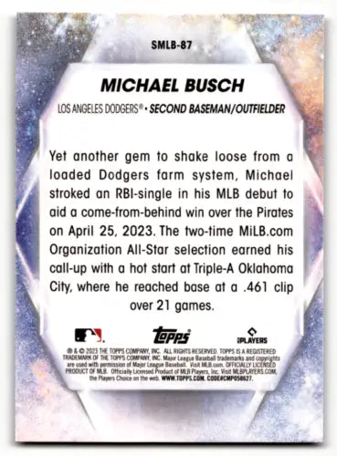 Michael Busch baseball card from 2023 Topps Update Series Stars of MLB, original gloss