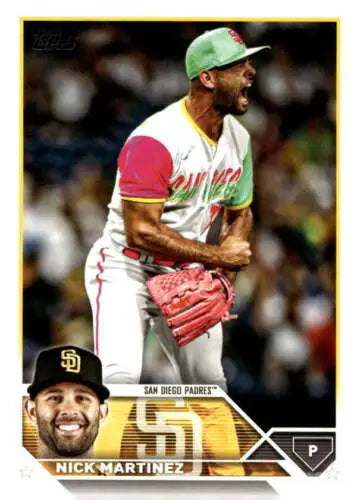 2023 Topps Update Series US10 Nick Martinez baseball card featuring original gloss finish