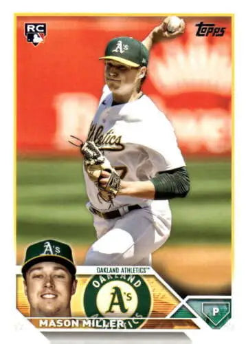 Mason Miller baseball card from 2023 Topps Update Series US15 with original gloss