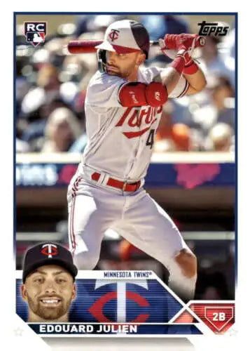 2023 Topps Update Series US222 Edouard Julien NM-MT RC Baseball Card with original gloss