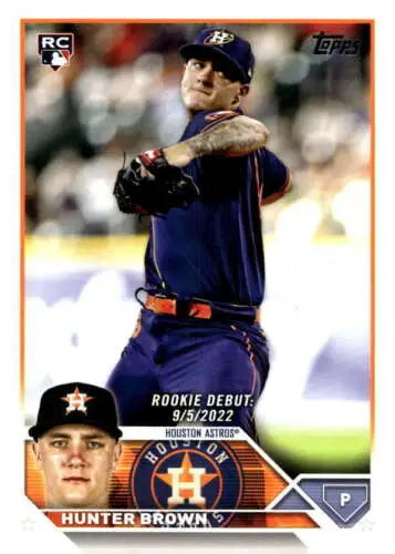 2023 Topps Update Series US315 Hunter Brown baseball card with original gloss finish