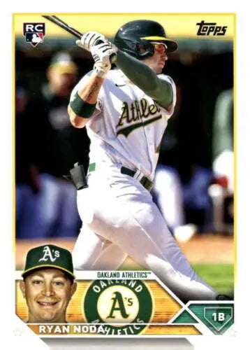 US75 Ryan Noda NM-MT RC baseball card from 2023 Topps Update Series with original gloss