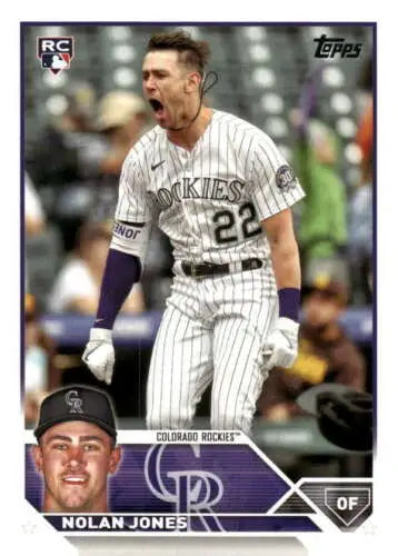 2023 Topps Update Series US85 Nolan Jones NM-MT RC Rookie Baseball Card Original Gloss