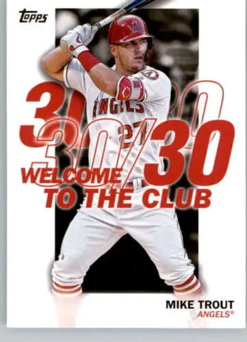 Mike Trout baseball card from 2023 Topps Welcome to the Club with original gloss finish