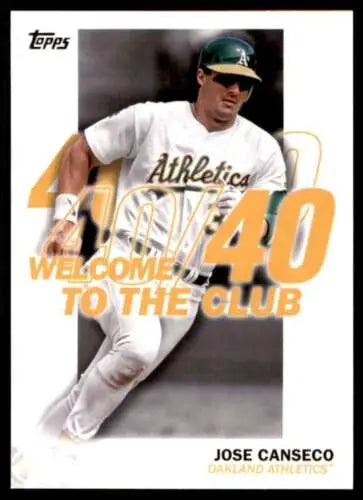 Jose Canseco baseball card from 2023 Topps Welcome to the Club with original gloss finish