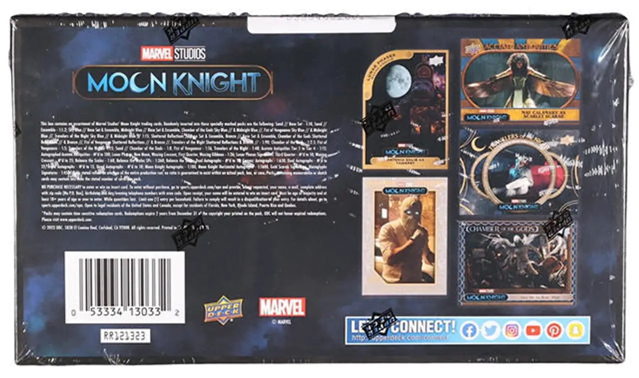 Trading card box for 2023 Upper Deck Marvel Studios Moon Knight Hobby Box