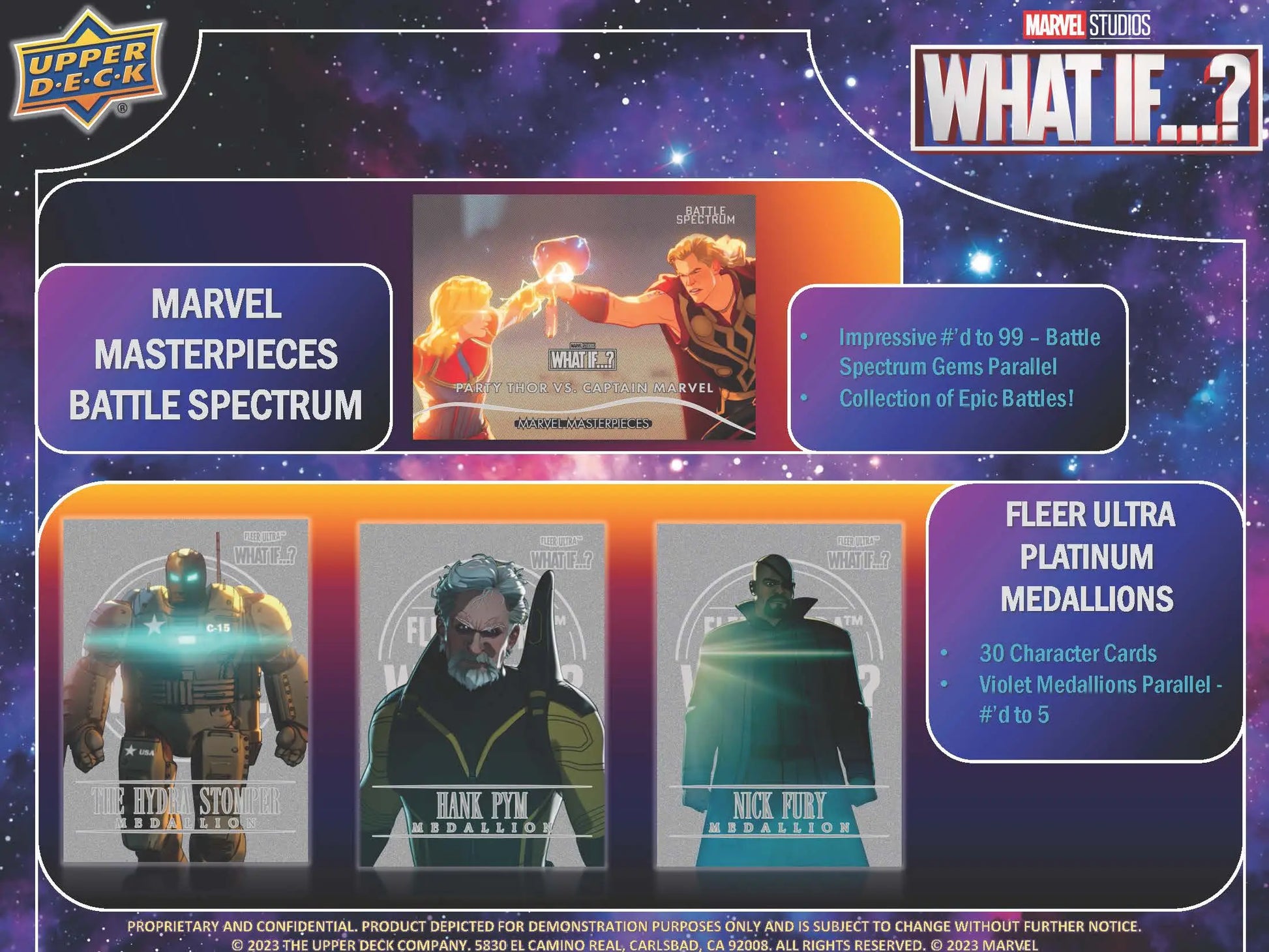 Trading card featuring Marvel’s What If...? characters from Upper Deck hobby box