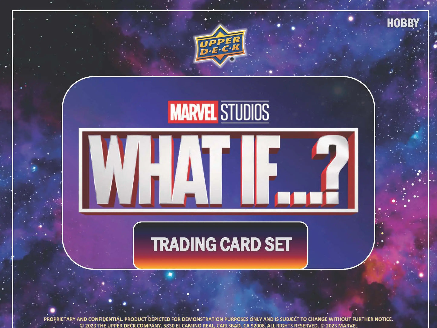 Trading card set box for Upper Deck Marvel Studios What If? series Hobby Box