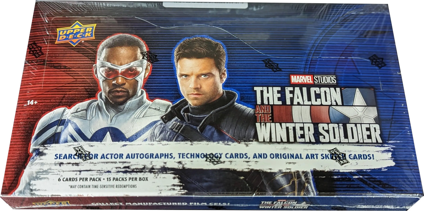 Trading card box for Upper Deck Marvel The Falcon and the Winter Soldier series