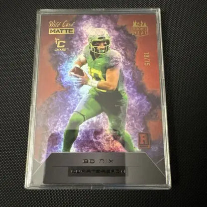 2023 Wild Card Bo Nix Lot football trading card featuring Oregon Ducks and Broncos