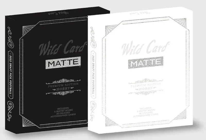 Two Wild Card Matte playing card decks in black and white for Trading Cards collection