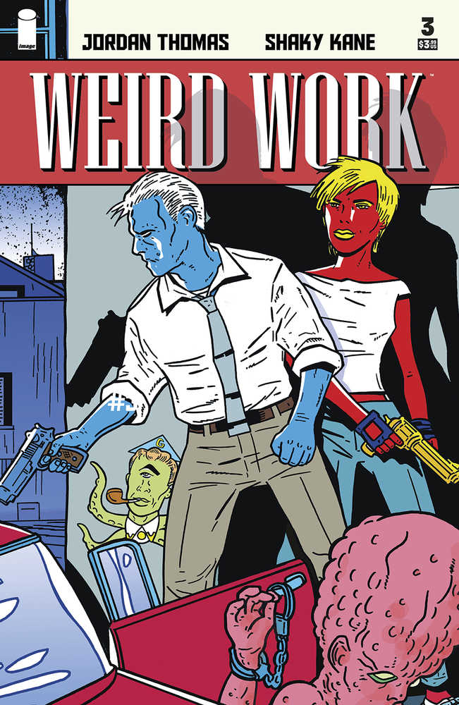 Comic book cover for Weird Work #3 features colorful characters in action scene