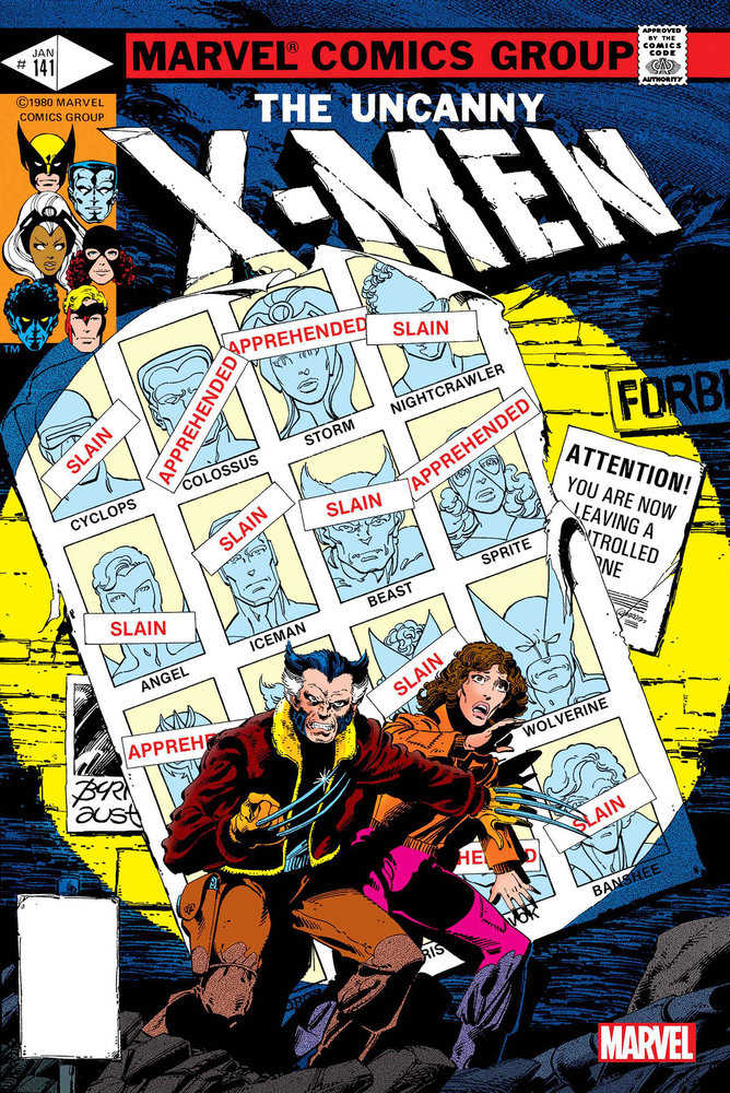 Comic book cover with student photos and X-Men characters for trading cards fanatics