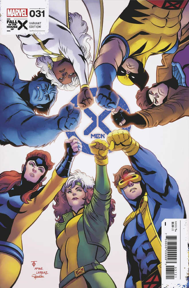 X-Men 31 Marcus To X-Men 97 Homage Variant cover with team members joining hands