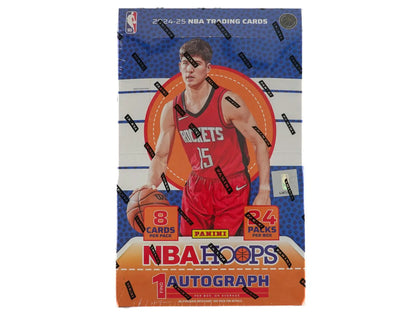 2024-25 Panini Hoops Basketball Hobby Box with Rockets player, featuring hoops art signatures