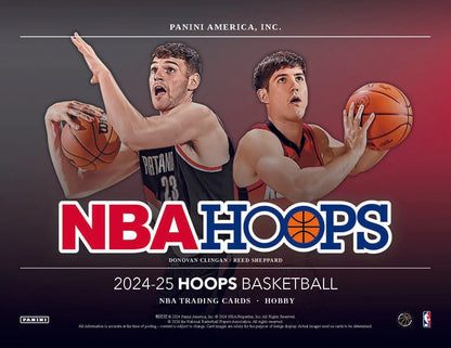 2024-25 Panini Hoops Basketball Hobby Pack featuring dynamic player action poses on packaging