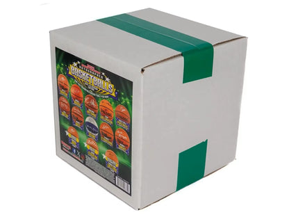 White cardboard box with green stripes for TriStar Hidden Treasures Autographed Basketballs