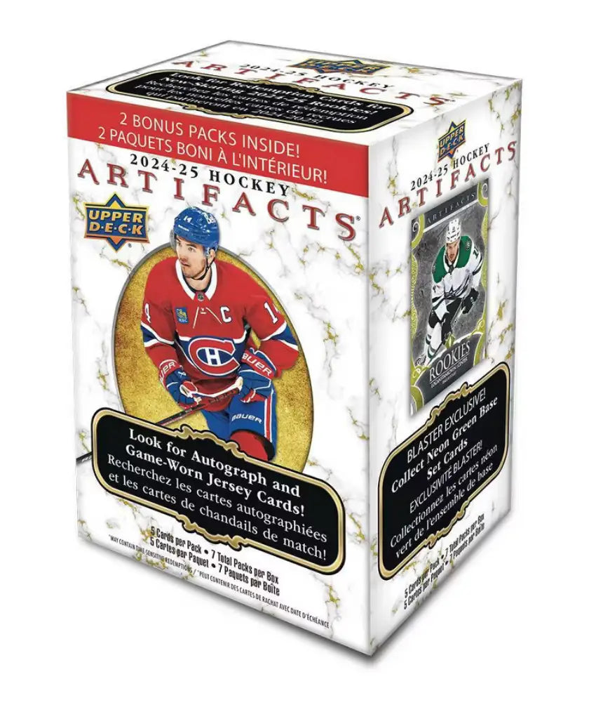 2021-22 Upper Deck Artifacts Hockey Blaster Box with Montreal Canadiens player image