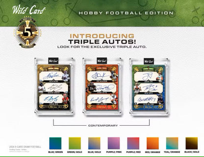 2024 Wild Card Five Card Draw Football Hobby Box