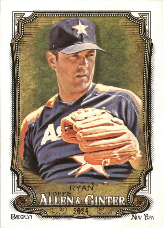 Nolan Ryan in Houston Astros uniform with glove for 2024 Allen & Ginter baseball card