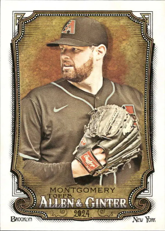 Baseball player in Arizona Diamondbacks uniform with glove for Jordan Montgomery card