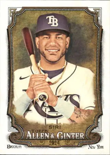 Jose Siri baseball card in home uniform, original gloss, Tampa Bay Rays collectible