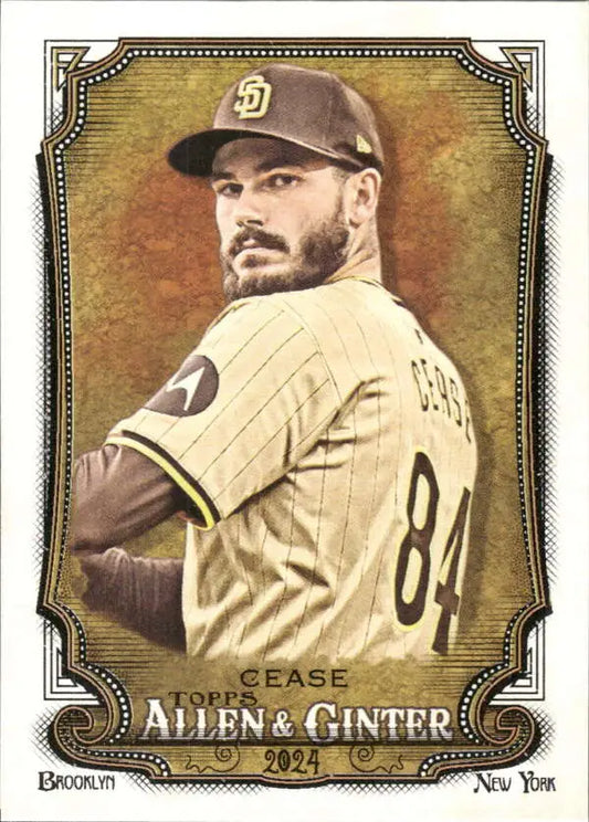 Dylan Cease San Diego Padres uniform card featuring number 84 on a vintage trading card