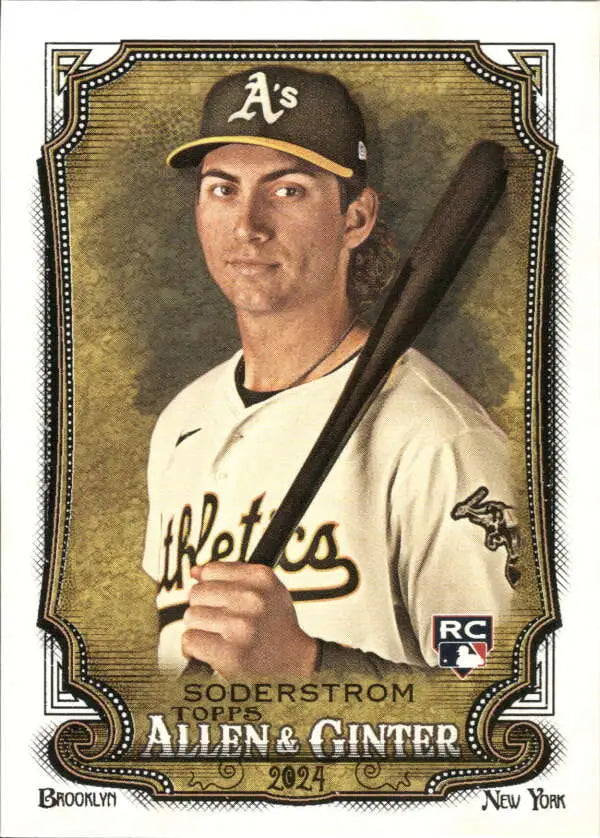 Tyler Soderstrom batting in 2024 Allen & Ginter #35 Oakland Athletics Baseball Card