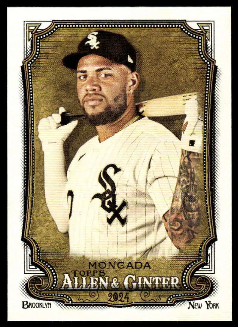 Yoan Moncada holding a bat on 2024 Allen & Ginter #61 Chicago White Sox baseball card