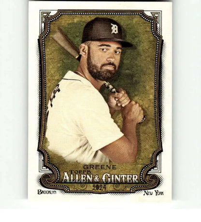 Riley Greene batting stance on 2024 Allen & Ginter Detroit Tigers Baseball Card