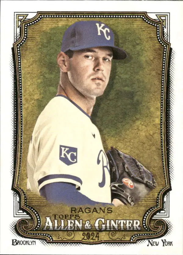 Vintage Kansas City Royals pitcher card featuring Cole Ragans from 2024 Allen & Ginter