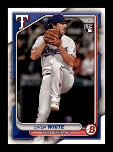 Owen White 2024 Bowman #57 Rookie Rangers baseball card with original gloss finish