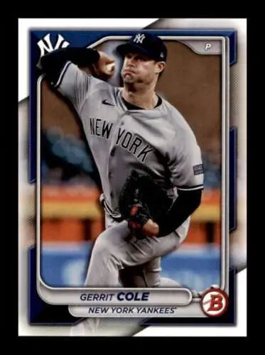 Gerrit Cole baseball card from 2024 Bowman #60 in original gloss condition Yankees