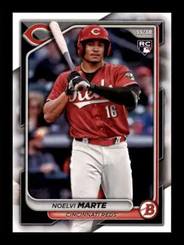 Noelvi Marte 2024 Bowman #80 Rookie Reds baseball card with original gloss finish