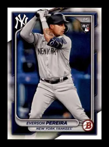 2024 Bowman #93 Everson Pereira NM-MT RC Rookie Yankees card with original gloss finish