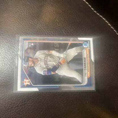 Trey Cabbage baseball card from 2024 Bowman Chrome RC Houston Astros sports trading