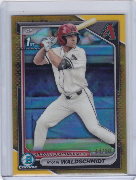 2024 Bowman Chrome #BDC-18 Ryan Waldschmidt 44/50 GOLD Diamondbacks