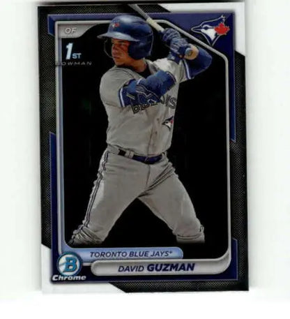 David Guzman baseball card from 2024 Bowman Chrome Prospects with original gloss finish