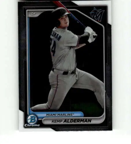 Kemp Alderman baseball card from 2024 Bowman Chrome Prospects featuring original gloss