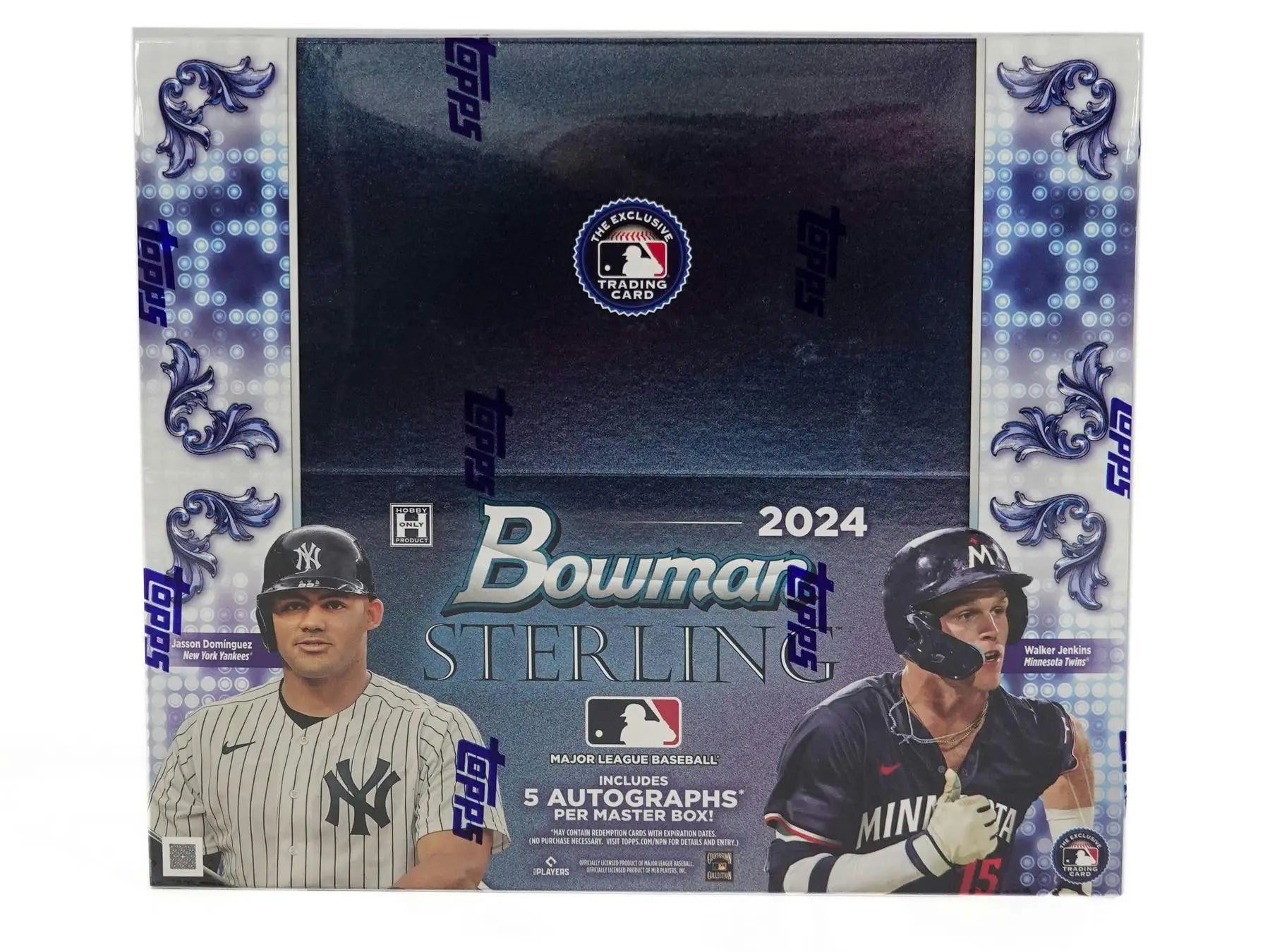 2024 Bowman Sterling Baseball Hobby Box with Yankees and Twins players, featuring refractor parallel